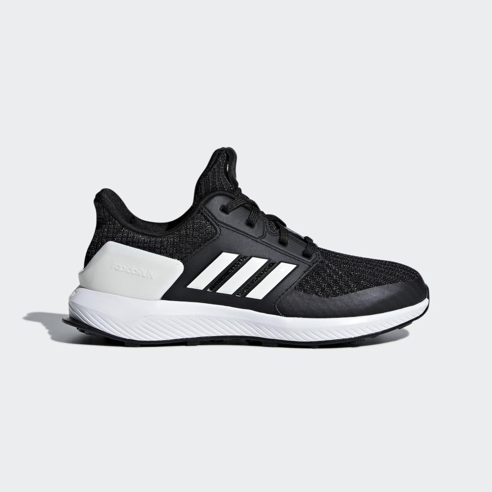 Adidasi Alergare Adidas RapidaRun Knit Fete Romania - Negrii/Albi/Gri Inchis AH2608